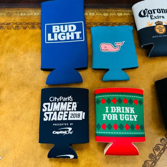 Koozies Set of 7 Vineyard Vines Bud Light Spinnaker Brooklyn Corona NYC - Picture 3 of 5